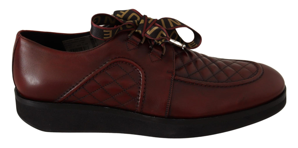 Scarpe eleganti in pelle Derby Bordeaux