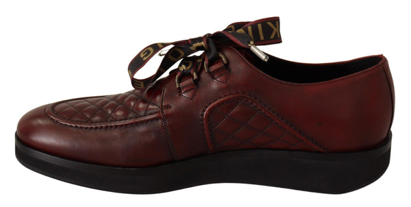 Scarpe eleganti in pelle Derby Bordeaux