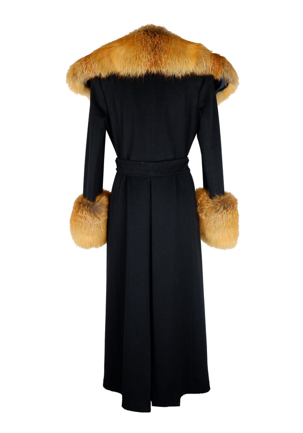 Black Wool Women Coat