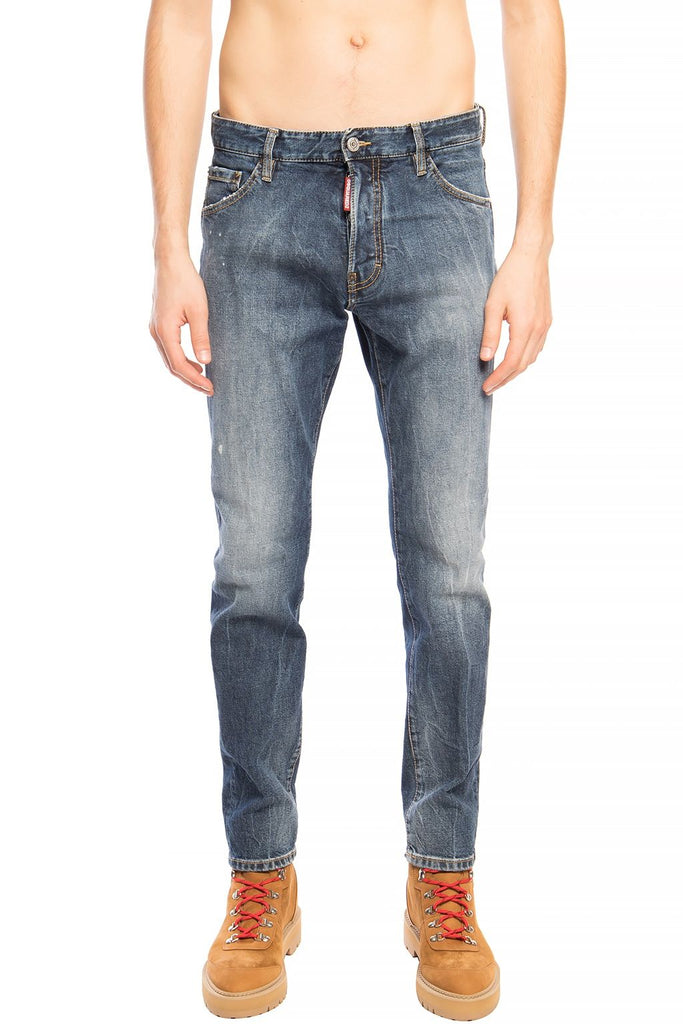 Pantaloni in denim 'Cool Guy Jean' invecchiati, color navy