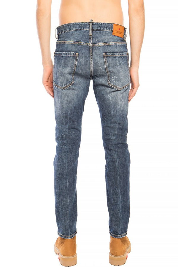 Pantaloni in denim 'Cool Guy Jean' invecchiati, color navy