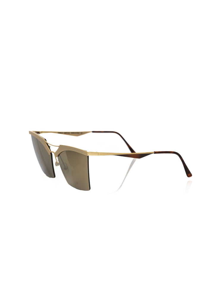 Frankie Morello Gold Metallic Fibre Women Sunglass