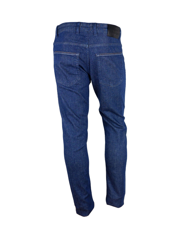 Dark Blue Cotton Men Jeans