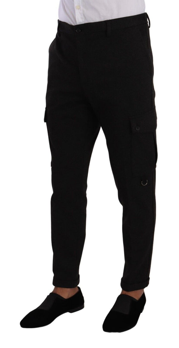 Sleek Skinny Cargo Pants in Timeless Black