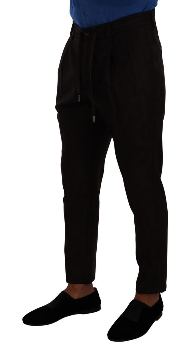 Pantaloni jogger eleganti in lana bordeaux