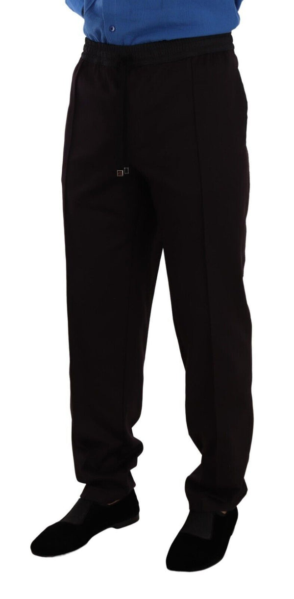 Joggers eleganti in cotone bordeaux