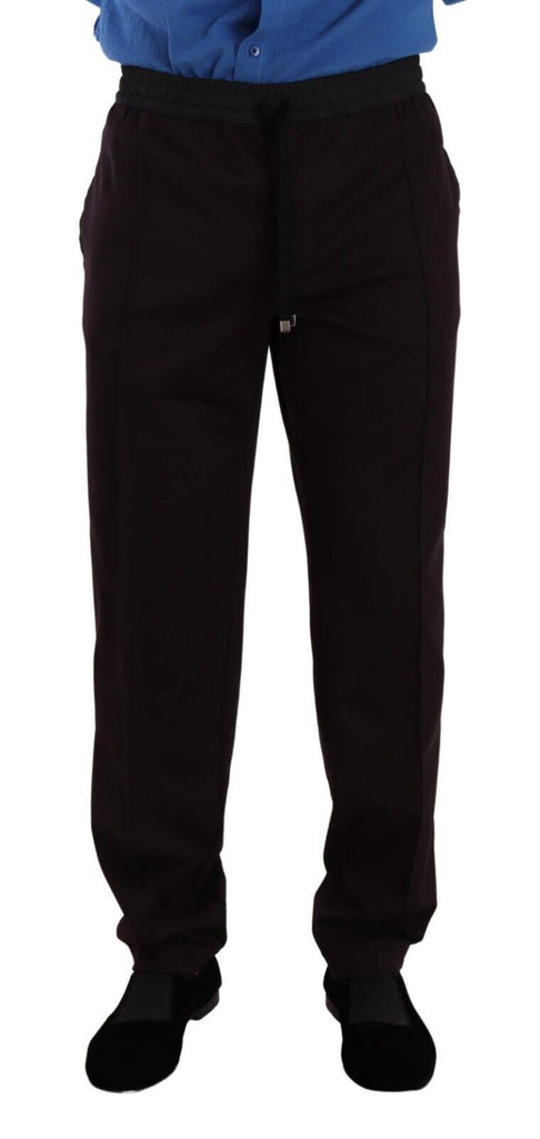 Joggers eleganti in cotone bordeaux