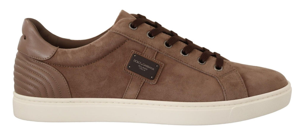 Sneakers eleganti in pelle marrone per uomo