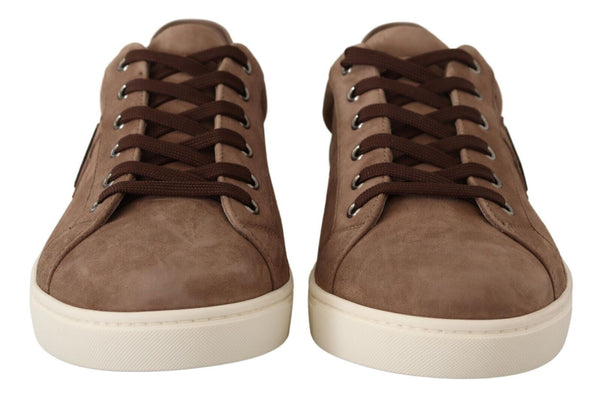 Sneakers eleganti in pelle marrone per uomo