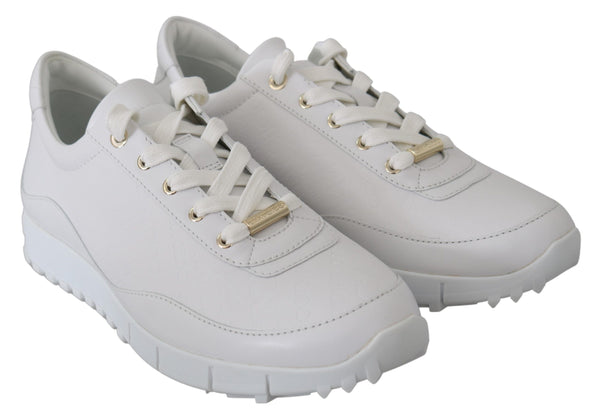 Sneakers eleganti in pelle bianca