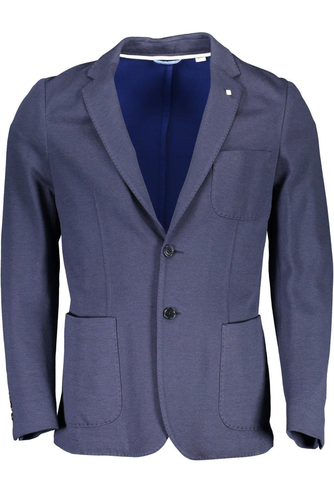 Giacca da uomo in cotone blu