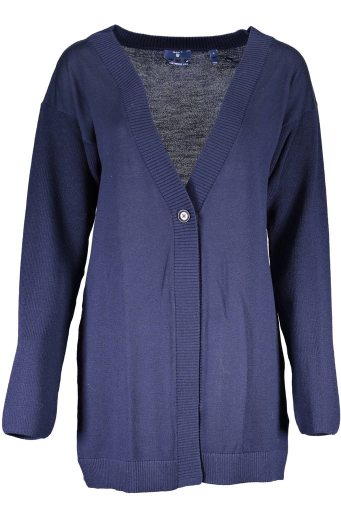 Cardigan donna in lana blu