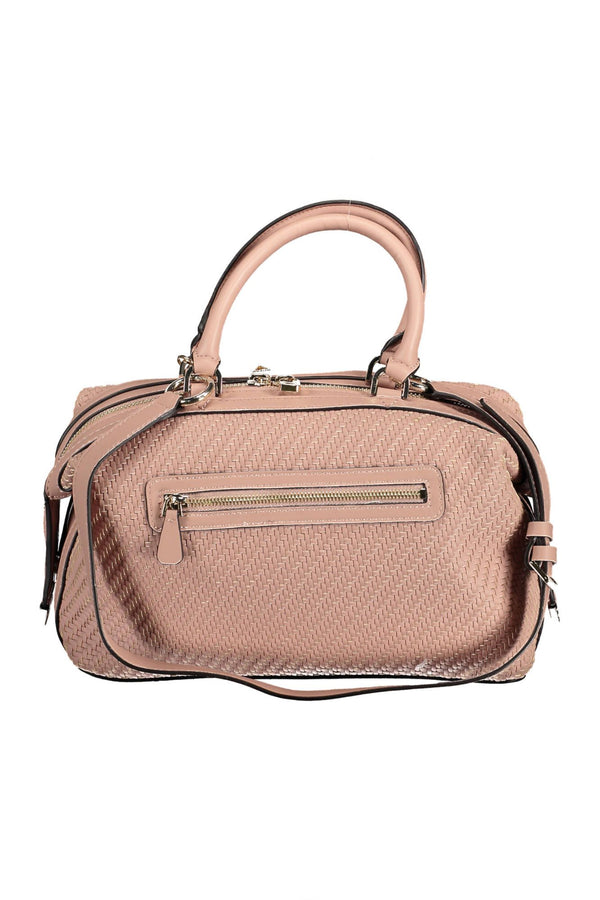 Pink Polyethylene Women Handbag