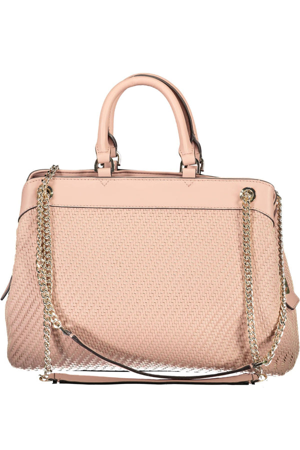 Pink Polyethylene Women Handbag