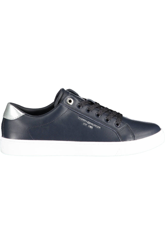 Blue Leather Women Sneaker