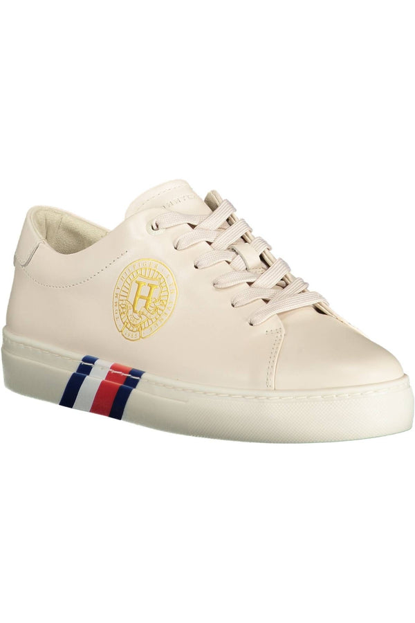 Sneaker donna in pelle beige