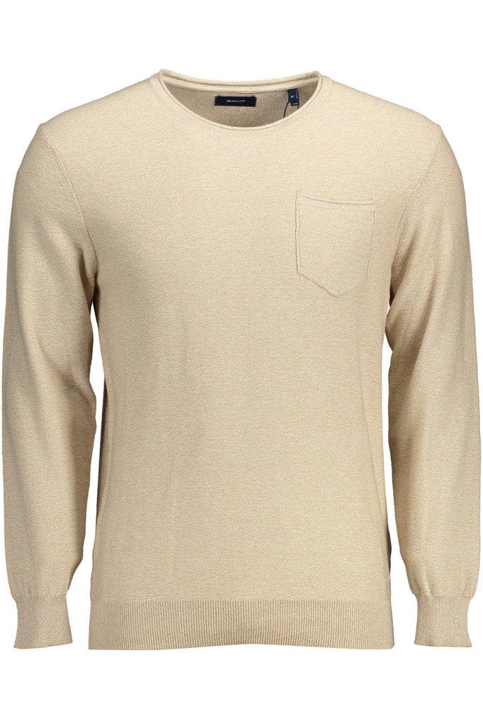 Maglione da uomo in cotone beige