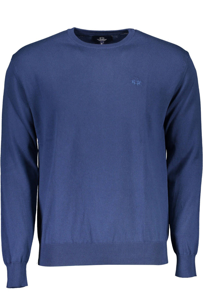 Maglione da uomo in cotone blu