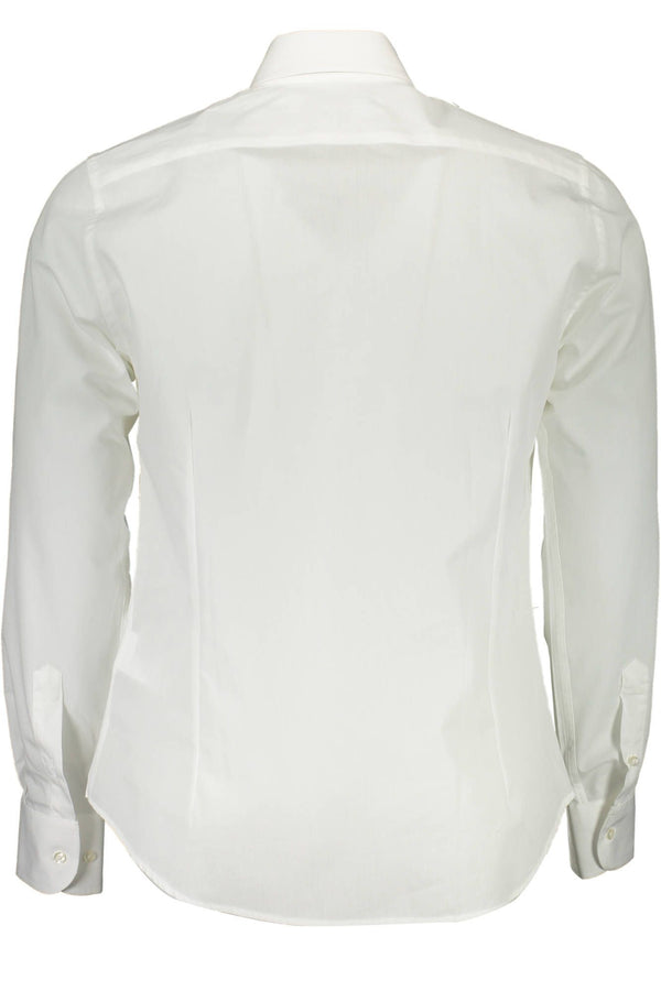 Camicia da uomo in cotone bianco