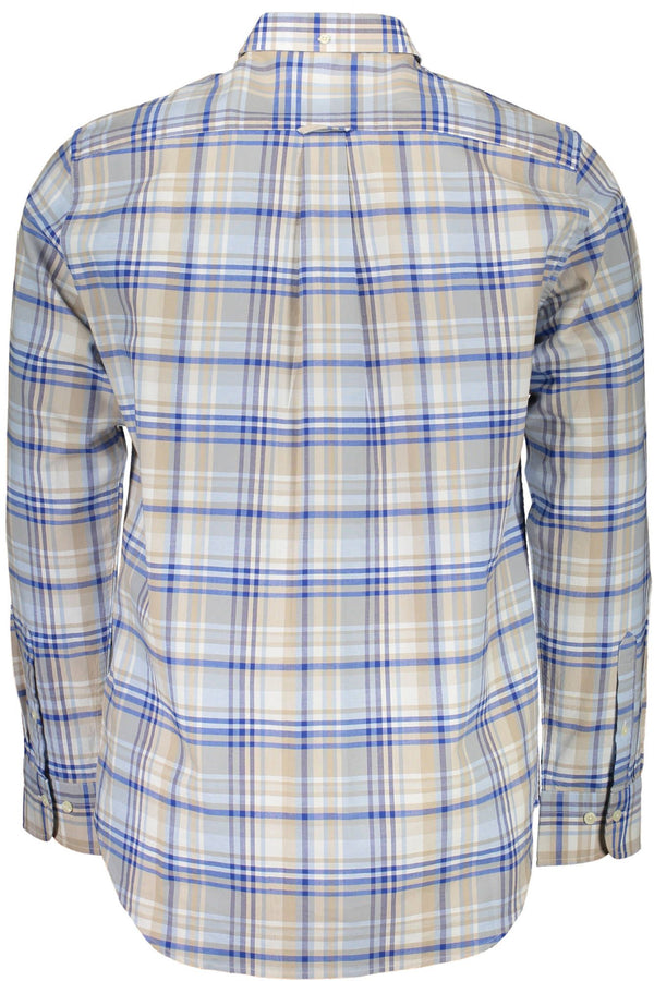 Camicia da uomo in cotone azzurro