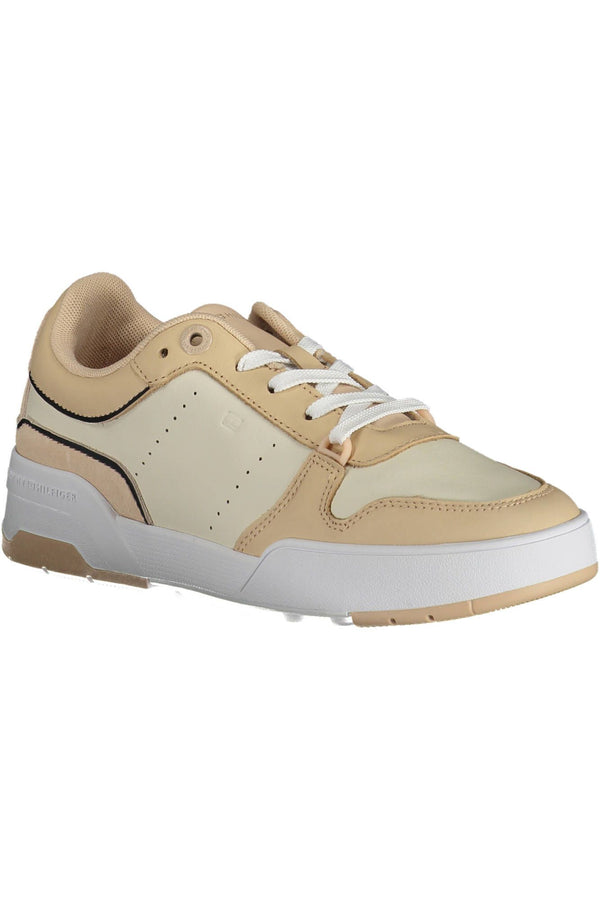 Sneaker donna in pelle beige