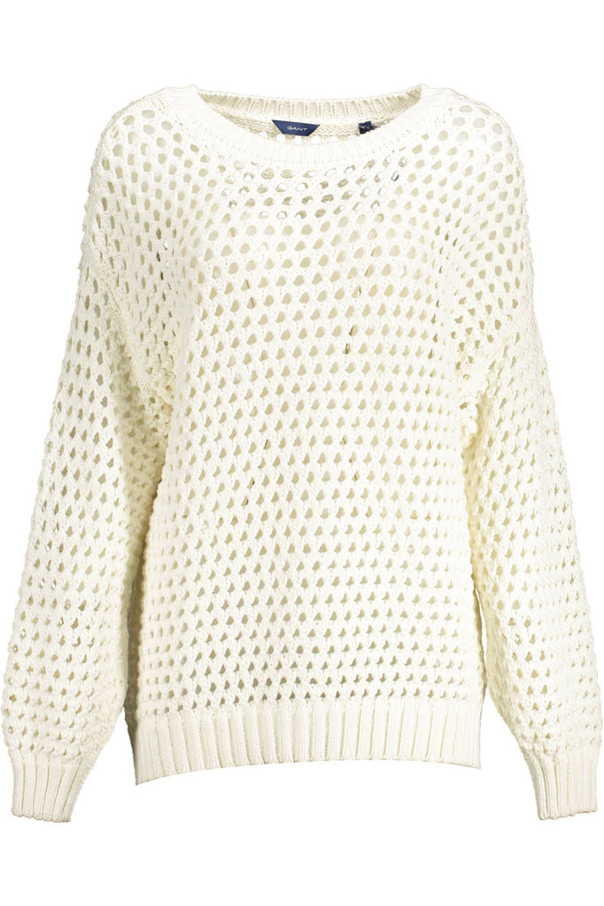 Maglione da donna in cotone bianco