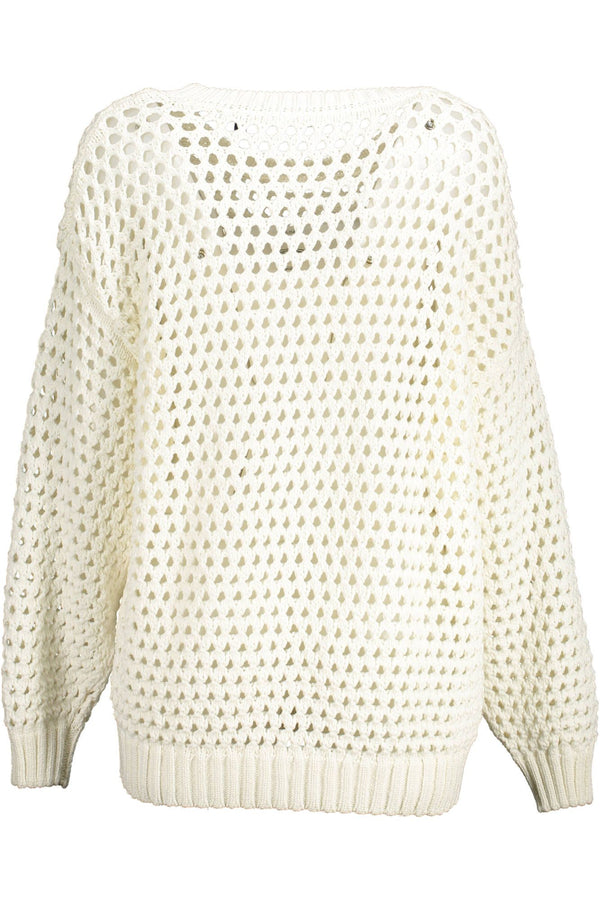 Maglione da donna in cotone bianco