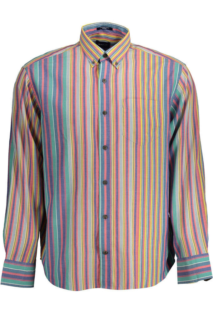 Camicia da uomo in cotone azzurro