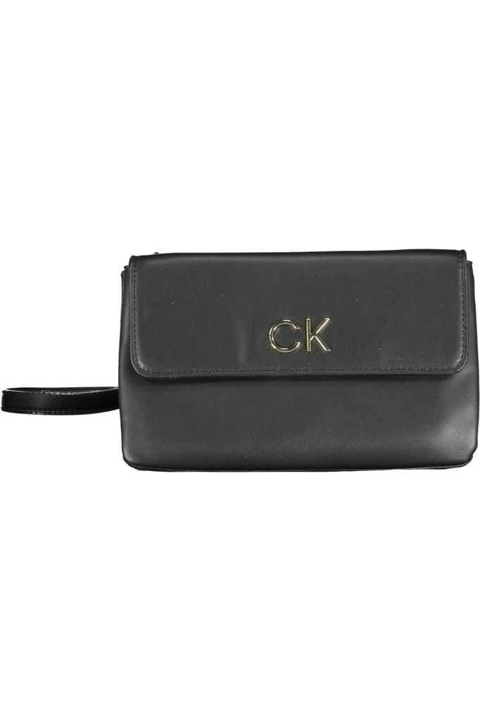 Black Polyester Women Handbag