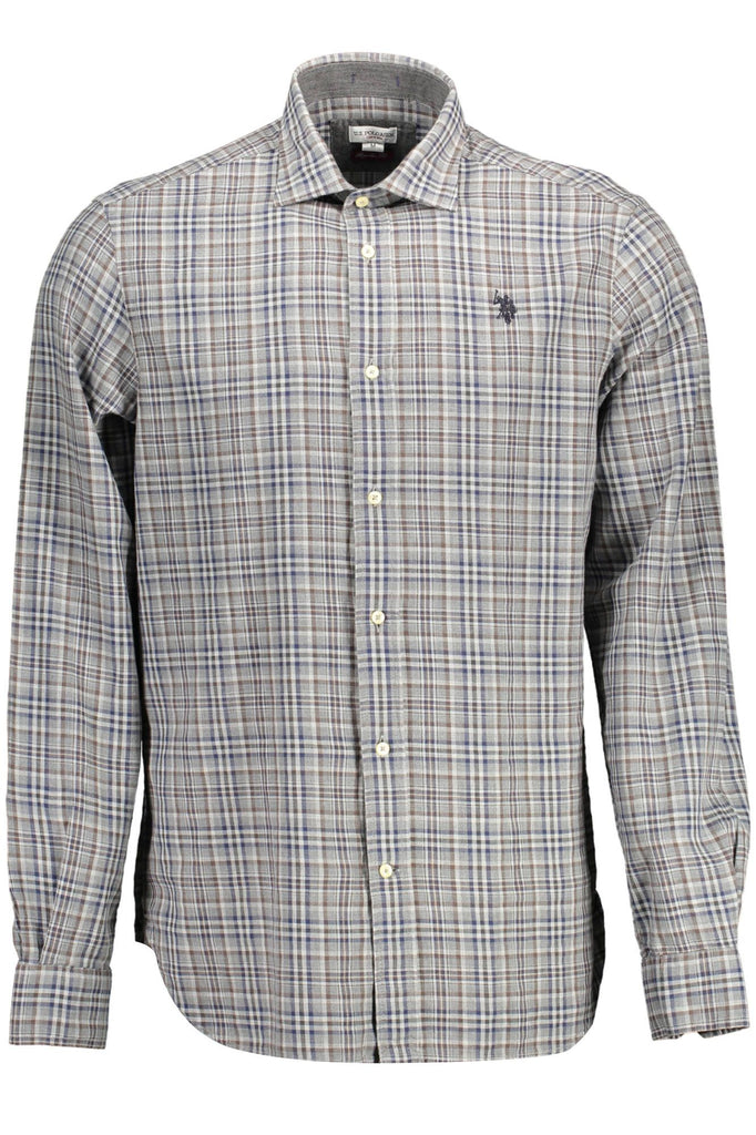 Gray Cotton Men Shirt