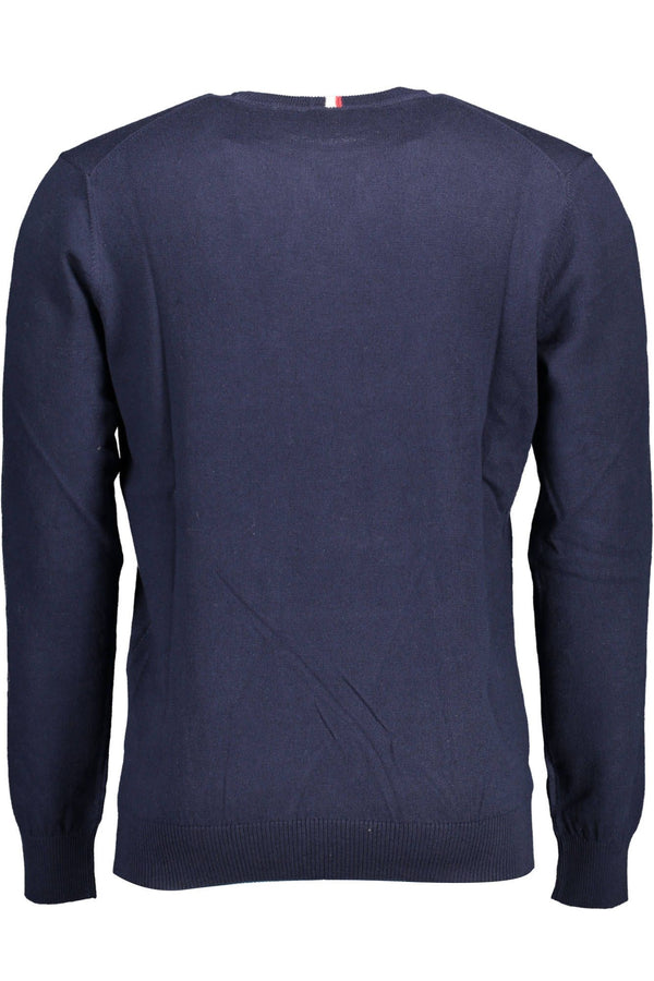 Blue Cotton Men Sweater