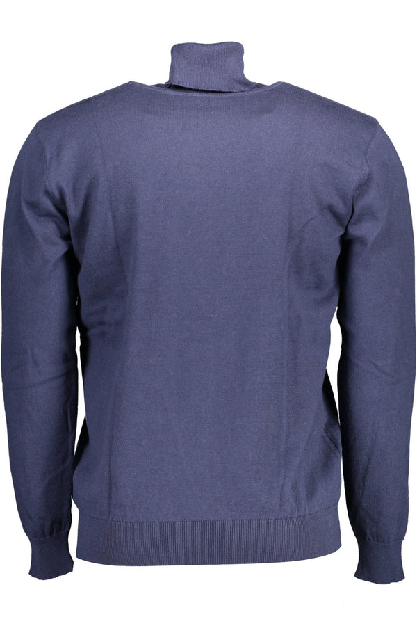 Maglione da uomo in cotone blu