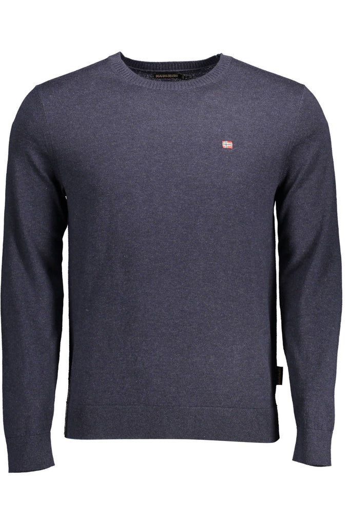 Maglione da uomo in cotone blu