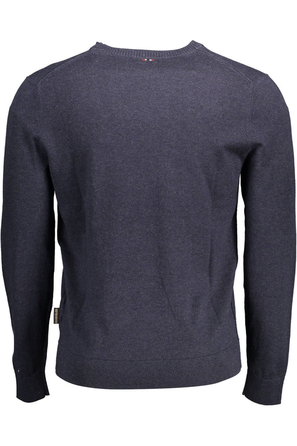 Maglione da uomo in cotone blu