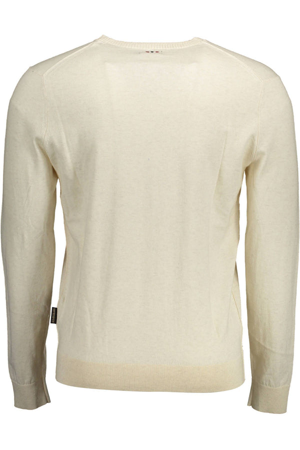 Maglione da uomo in cotone beige