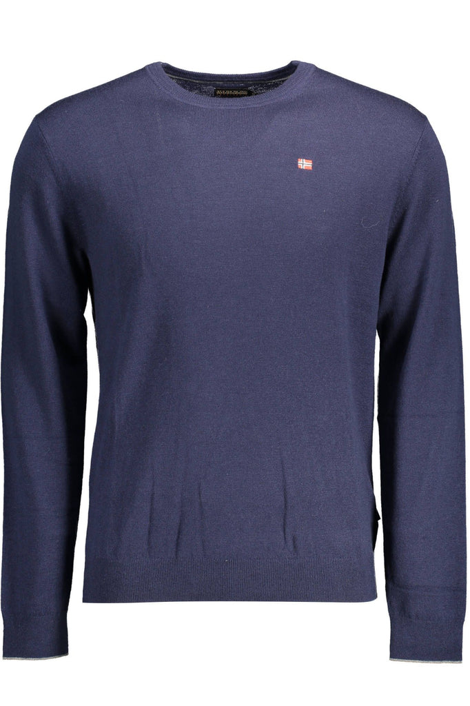 Maglione da uomo in lana blu