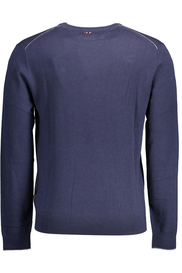 Maglione da uomo in lana blu