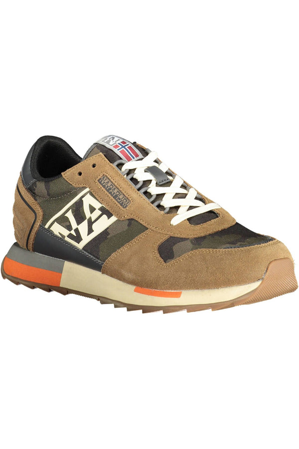 Sneaker uomo in pelle beige