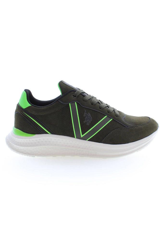 Sneaker uomo in poliestere verde