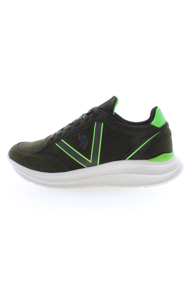 Sneaker uomo in poliestere verde