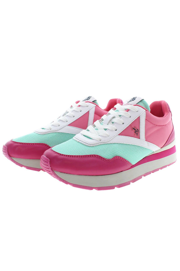 Sneaker donna in poliestere rosa