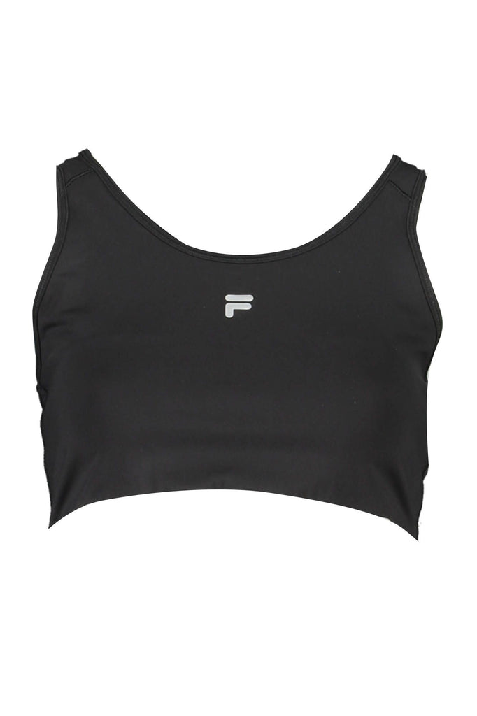 Black Polyester Women Sports Bra