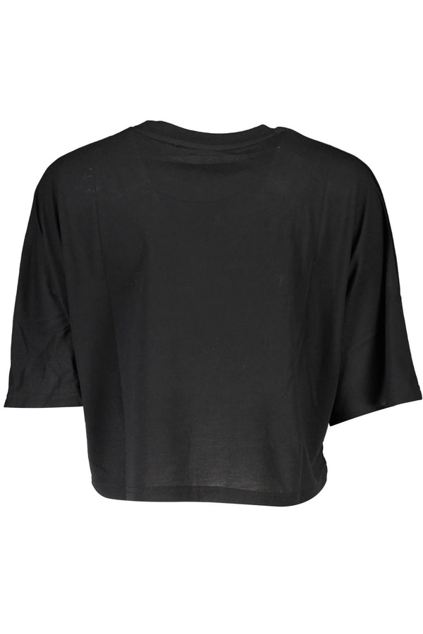 Black Polyester Women T-Shirt