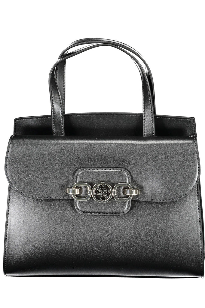 Black Polyethylene Women Handbag