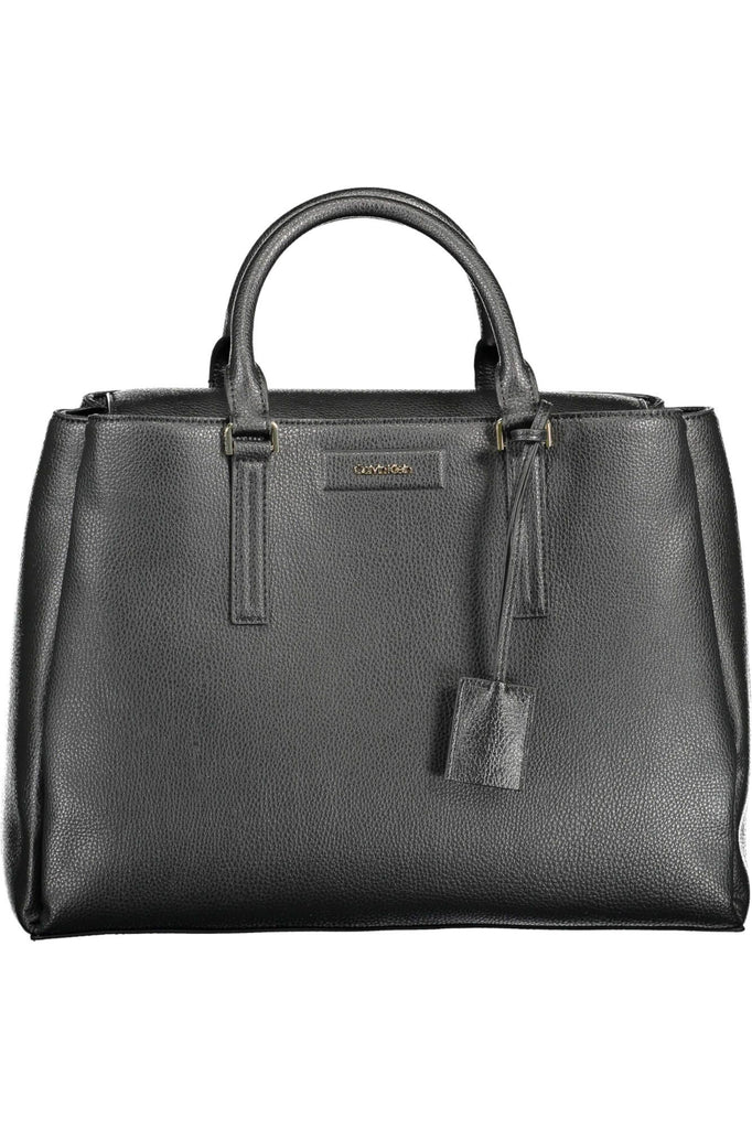 Black Polyester Women Handbag