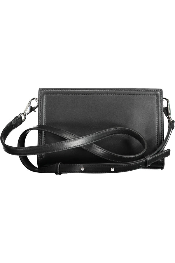 Black Polyester Women Handbag