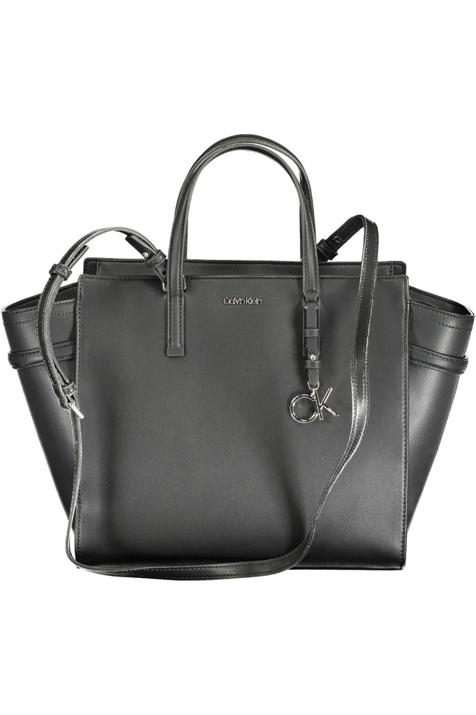 Black Polyester Women Handbag