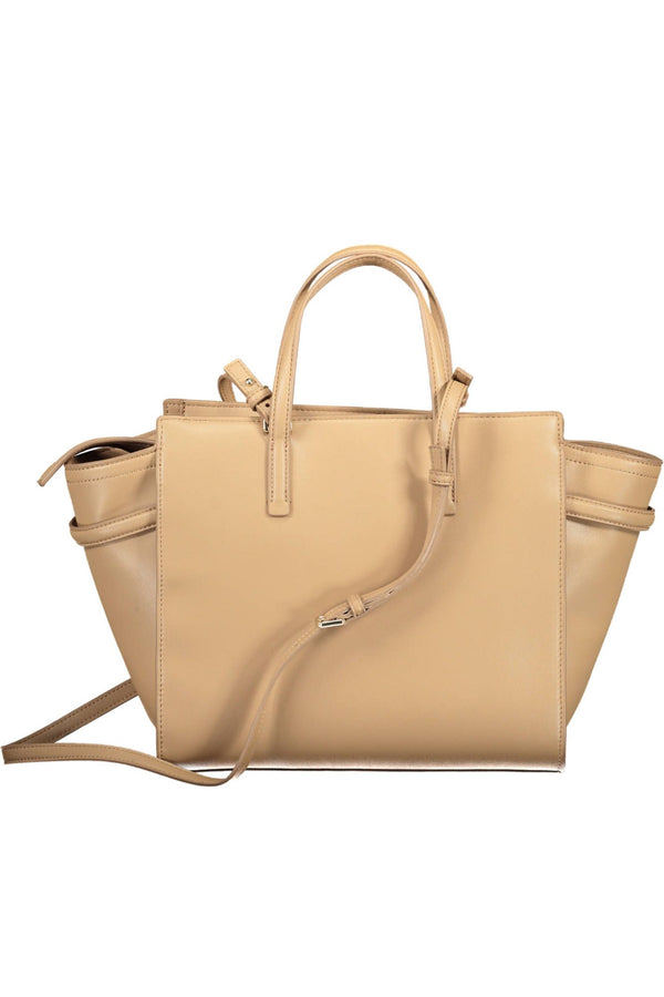 Borsa da donna in poliestere beige