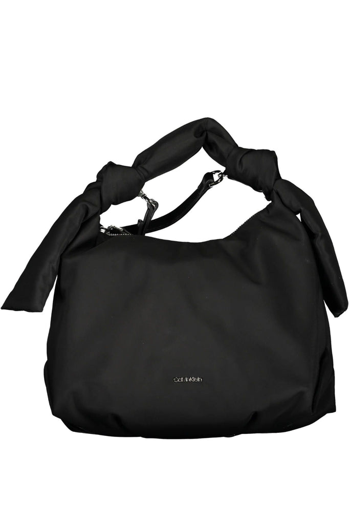 Black Polyester Women Handbag