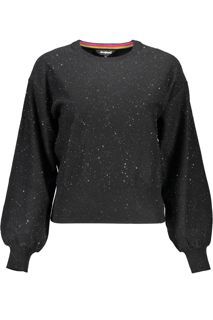 Black Polyester Women Sweater